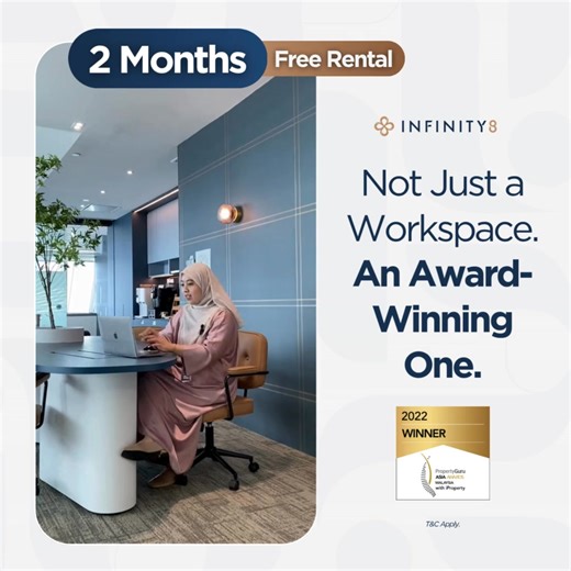 Enjoy 2 Months FREE Rent when you book an office space with INFINITY8 Reserve JBCC. Secure Your Office Space Now: https://www.infinity8.com.my/place/infinity8-reserve-jbcc/ | Infinity8