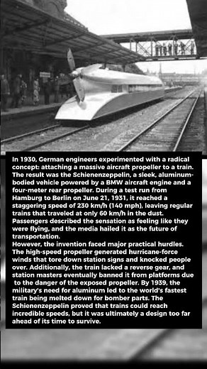 Germany Built a Flying Train in 1931 ! #worldwarii #history ! #worldwarii #history