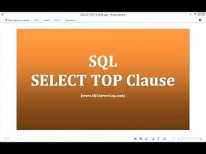 21 - SQL SELECT TOP Clause - Learn SQL from www.SQLServerLog.com [HD]