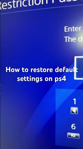 How to restore default settings on ps4
