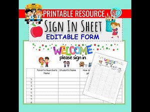 ✨ Start the School Year Stress-Free! ✨ Get organized with this Editable Parent Sign-In Sheet