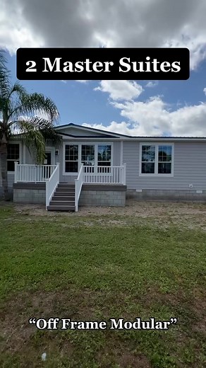 😳A HUGE off frame modular home! This model is called the “Kingsland” by Franklin Homes! Roughly 2,400 sqft and this particular model is located at Florida Modular Homes in St. Augustine, Florida! However Franklin has retailers all over! Watch the FULL in depth tour on our channel for more info! Link is in our bio!#modularhomes #modularhome #hometour #housetour #newhome #doublewide #prefab #manufacturedhomes