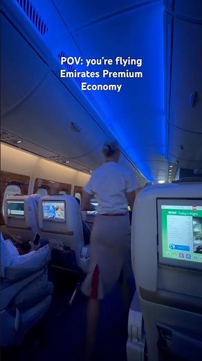 POV: you’re flying Emirates Premium Economy #emirates #ek500 #dxb