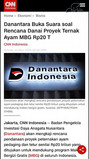 6.3K views · 172 reactions | Pemerintah sedang mengkaji pembangunan peternakan ayam terintegrasi untuk mendukung program makan bergizi gratis. Menteri Pertanian menyebut langkah ini penting untuk menjaga suplai ayam dan telur. Bagaimana menurut Anda? | Chickin Indonesia | Facebook