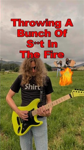 The best fires involve things that blow up#speedmetal #bonfire