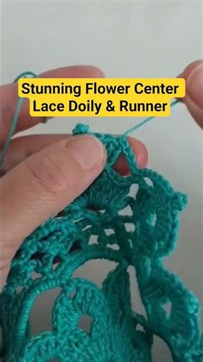 Stunning Flower Center Lace Doily & Runner! #crochet