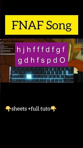 FNAF (VERY EASY Roblox Virtual Piano Tutorial)
