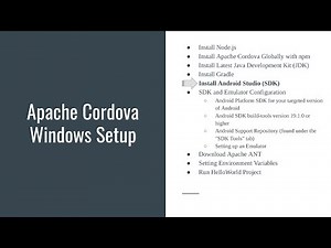 5- Install Android Studio (SDK)