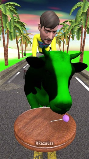 Nick X MrBeast And Tani Funny Moments with Cow #funny #scaryteacher3d #shorts #cartoon #comedy