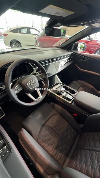 2026 Audi RS Q8 Interior Review — Blacked Out with Red Accents