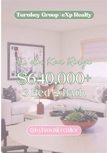 Brand new 3-bedroom homes at Koa Ridge starting in the $600s 👀 Today I toured the 3-bedroom layout at Keʻolu, the newest affordable townhome development in Koa Ridge on Oʻahu. These homes are designed to give buyers a more attainable entry point into the Koa Ridge master-planned community, one of the fastest growing neighborhoods in Central Oʻahu real estate. Highlights: ✔️ 3-bedroom townhomes starting around $640K ✔️ Special financing around 5.25% with zero points if you close by April 30 ✔️ S