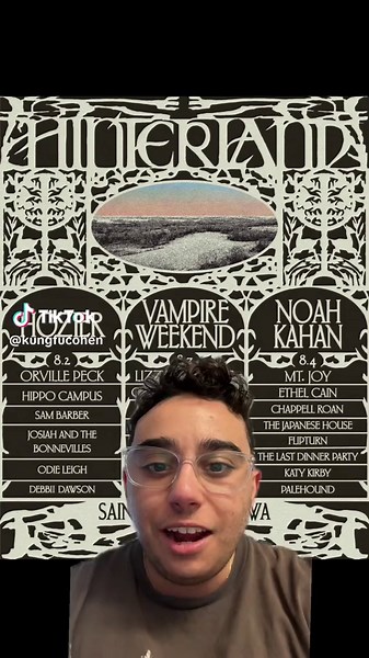 Hinterland Music Festival 2021: Lineup with Vampire Weekend, Hozier, Noah Kahan