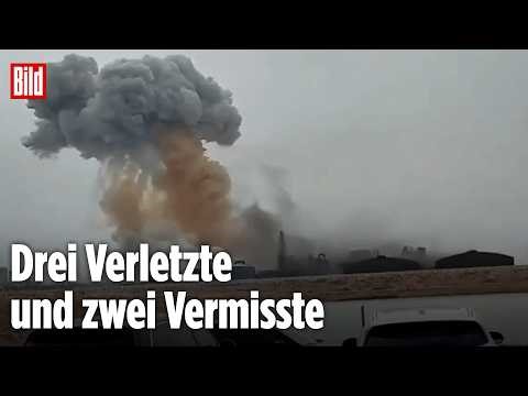 FIRE DRAMA IN FACTORY: Explosion plunges people into chaos and fear