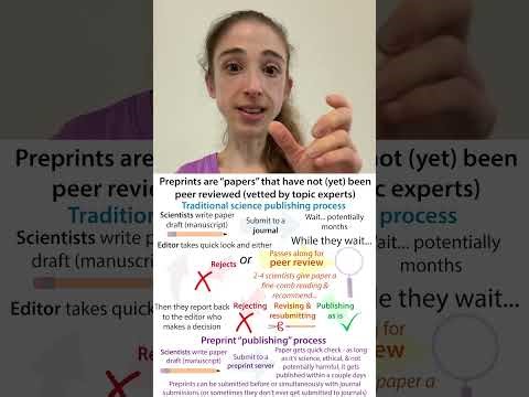 Preprints, Peer Review, and Open Access science journals & articles