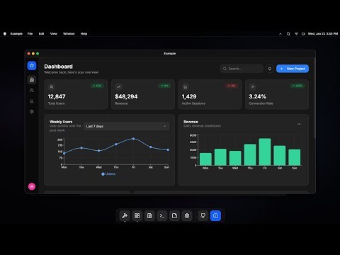 Darwin UI: 35+ macOS-inspired UI Components with React & TailwindCSS