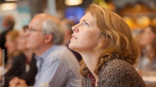 Financial planning workshop attracts diverse attendees for informative session on investment strategies and personal finance management in a bustling community center