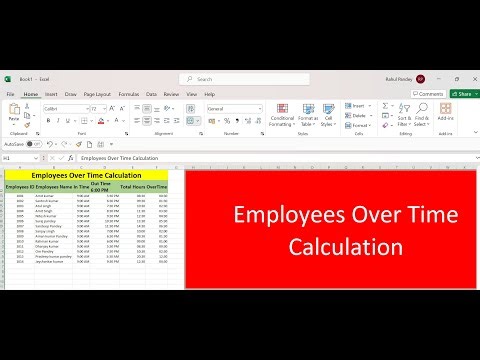 How To Calculate Employees Over Times