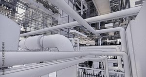 Visualization of flying through floors a BIM model of an office building with transparent walls