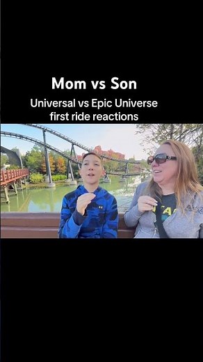 VelociCoaster vs Stardust Racers Mom vs Son first time reactions-