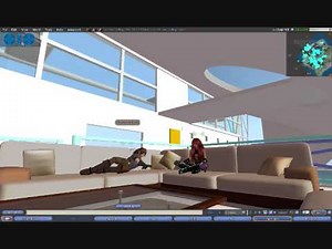 Bex has a tutorial with an online student in Second Life