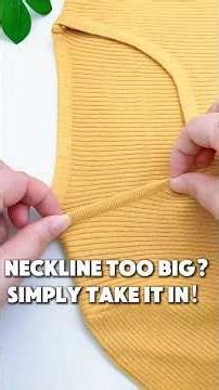 Neckline too big? No cutting required! Fix it like this—it’s so simple!