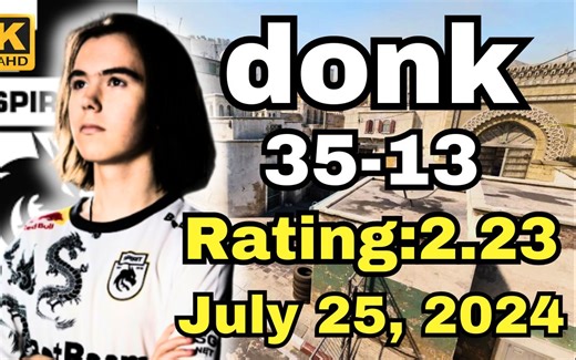 35杀 80%爆头率 donk和Magnojez天梯双排 (Dust2) | 2024.07.26 | CS2 POV/DEMO