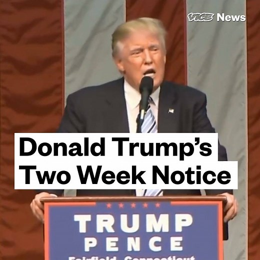 All President Trump needs is two weeks. | VICE News