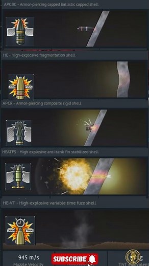 War Thunder Ammo Animations – All Shell Types Explained 🔥#warthunder #тундра #shell