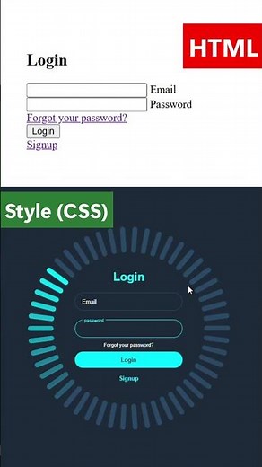 Animated Circular Login Form UI Design | HTML CSS Project Tutorial