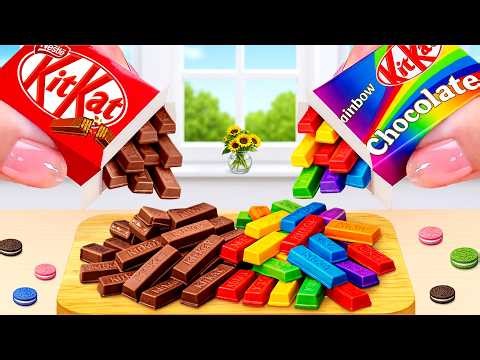 Mini Rainbow Cake Decorating 🌈 Chocolate Drip Kitkat Cake Ideas – Tiny Dessert | Tiny Cakes World