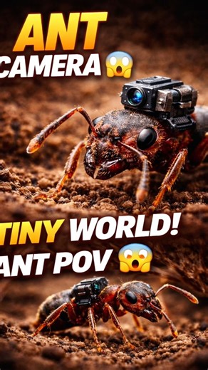 POV:We Put a Camera on an Ant 🐜 #antcemara #antpov #tinyworld #microcamera
