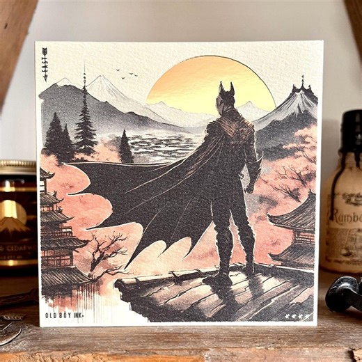 Shinobi Batman - Handmade Japanese Greetings Card - Etsy