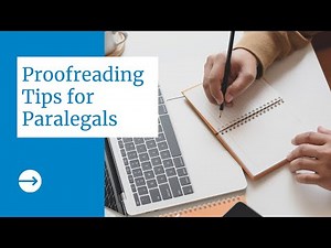 Paralegal Training - Proofreading Tips for Paralegals