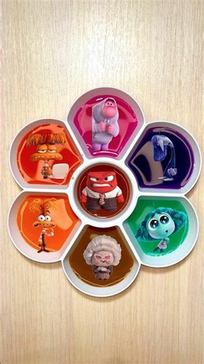 Which Color Reveals the Inside Out 2 Character? 🎨 #insideout2 #colormixing #satisfying #shorts