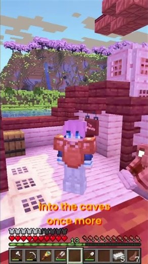 LDShadowLady: Minecraft Player Needs Iron: Dangerous Caves Await! #shorts