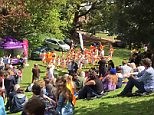 Crowds enjoy percussion band for Exeter Pride in glorious shine