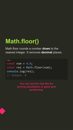 🎓 Math.floor() - Every Dev Should Know #Shorts