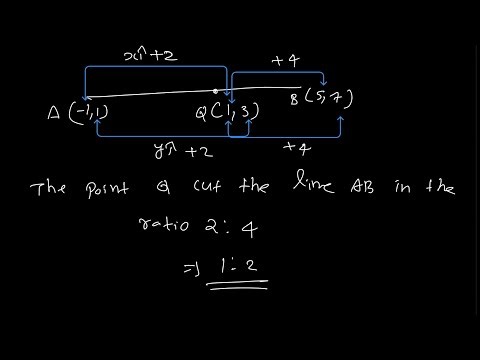 In What Ratio Does x + y = 4 Divide the Line Joining (–1,1) and (5,7)? | malayalam