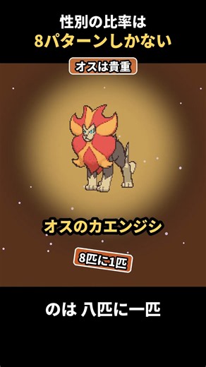 ポケモンの性別の比率は8パターンしかない、1つだけ異常 #shorts