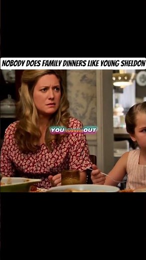 🍽️ Nobody Does Family Dinners Like Young Sheldon 🤣 #shorts #trending #edits #funnyscenes