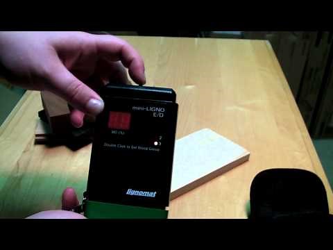 Lignomat, Best Moisture Meter, demonstrates the Mini-Ligno ED Moisture Meter