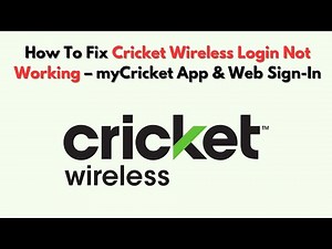 How To Fix Cricket Wireless Login Not Working – myCricket App & Web Sign-In
