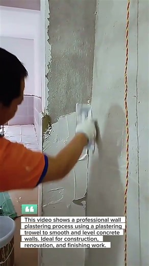 Perfect Wall Plastering Technique Using a Trowel | Satisfying Construction Process