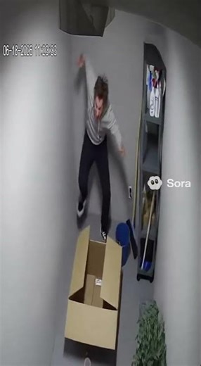 “Cat Explodes Out of Box and Freaks Out Owner! 😂🐱 | Real CCTV”