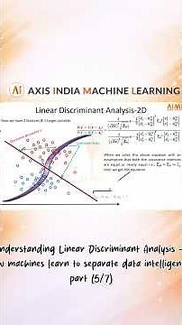 Understanding Linear Discriminant Analysis (LDA) #LinearDiscriminantAnalysis #MachineLearning