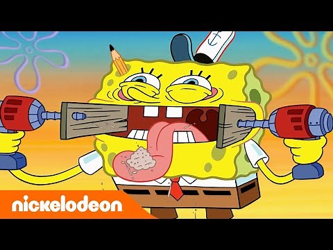 Bob l'éponge | Les moments les plus bricoleurs de Bob l'éponge ! 🔨| Nickelodeon France
