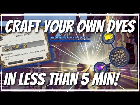 CRAFT YOUR OWN DYES in FFXIV: quick & easy guide!