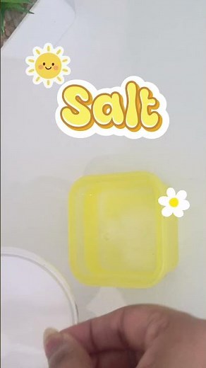 Easy Slime Activator Recipe 💧 | 2 Ingredients Only (Water + Salt) | No Borax DIY Slime #shorts