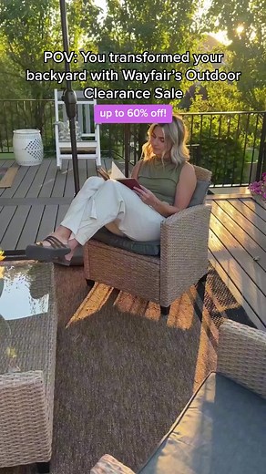 Up to 60% OFF and fast shipping.☀️ (Like summer, this won’t last.) Shop the Outdoor Clearance today. #wayfair #wayfairfurniture #wayfairfinds #furnituresale #outdoorfurniture