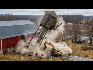 Demolition Idiots: Massive Silo & Water Tower Fall WRONG WAY | Dangerous Building Implosion #4